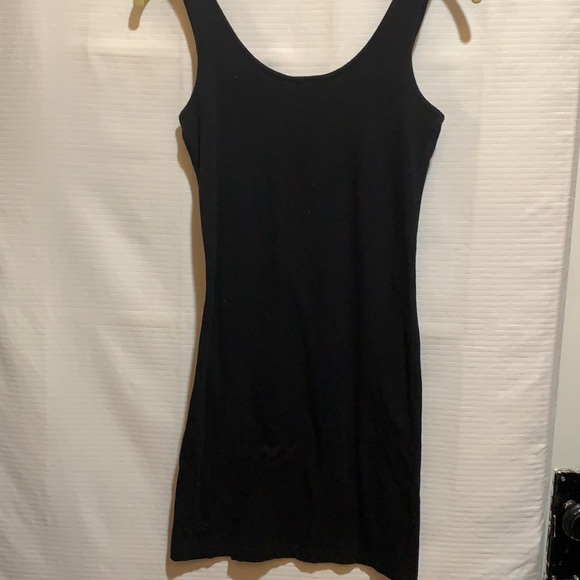 BP BLACK KNIT SLIP/DRESS SZ M SHAPEWEAR KNIT 95% COTTON 5% SPANDEX SCOOP NECK - Picture 4 of 4
